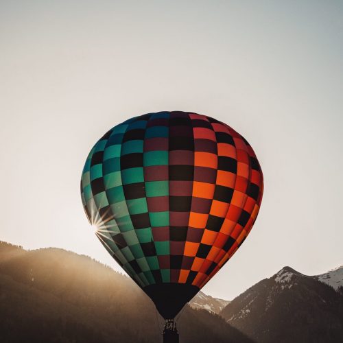 Balloon over mountain landscape rehab Florida